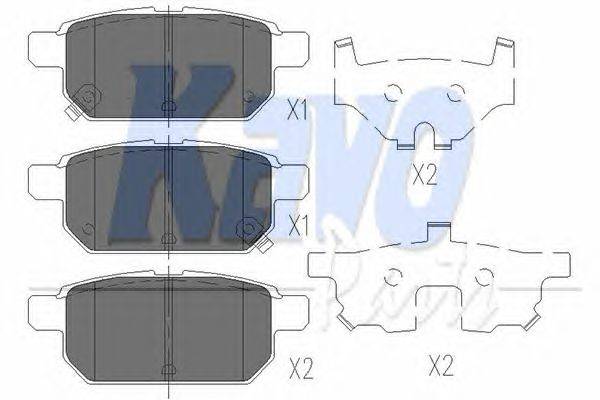 Комплект тормозных колодок, дисковый тормоз KAVO PARTS KBP-8526