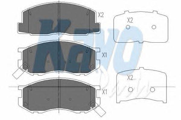 Комплект тормозных колодок, дисковый тормоз KAVO PARTS KBP-9033