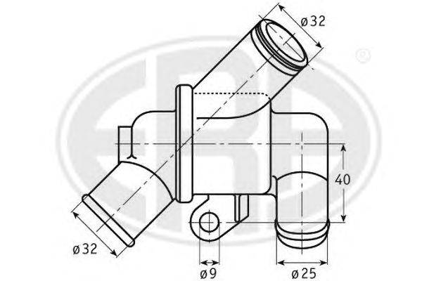 Термостат, охлаждающая жидкость ERA 350165