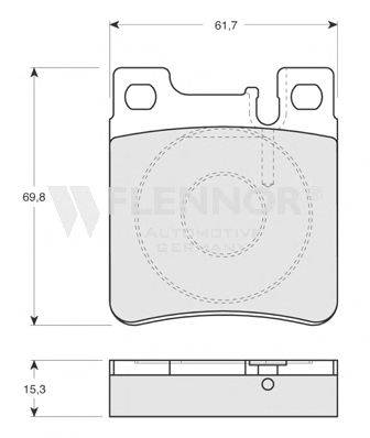 Комплект тормозных колодок, дисковый тормоз FLENNOR FB210241