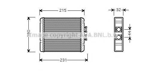 Теплообменник, отопление салона AVA QUALITY COOLING AI6198