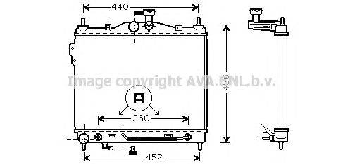 Радиатор, охлаждение двигателя AVA QUALITY COOLING HYA2100