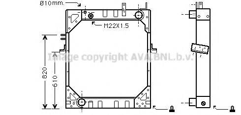 Радиатор, охлаждение двигателя AVA QUALITY COOLING IV2046