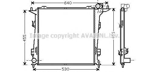 Радиатор, охлаждение двигателя AVA QUALITY COOLING KA2099