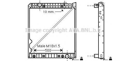 Радиатор, охлаждение двигателя AVA QUALITY COOLING MEA2193