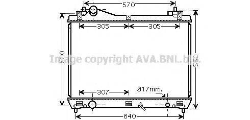 Радиатор, охлаждение двигателя AVA QUALITY COOLING SZ2100