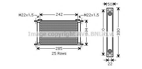 масляный радиатор, двигательное масло AVA QUALITY COOLING UV3142