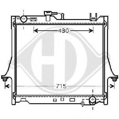 Радиатор, охлаждение двигателя DIEDERICHS 8540281