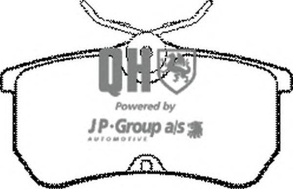 Комплект тормозных колодок, дисковый тормоз JP GROUP BP1091