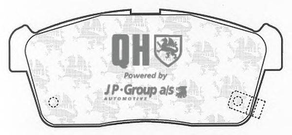 Комплект тормозных колодок, дисковый тормоз JP GROUP BP1207