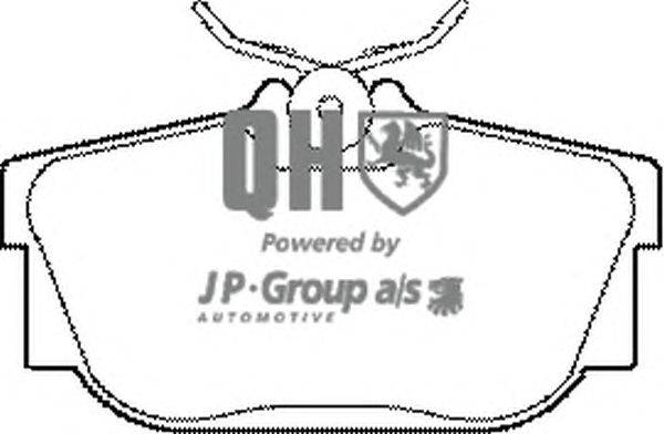 Комплект тормозных колодок, дисковый тормоз JP GROUP BP966