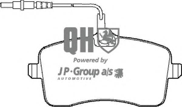 Комплект тормозных колодок, дисковый тормоз JP GROUP BP1437