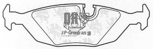 Комплект тормозных колодок, дисковый тормоз JP GROUP BP462