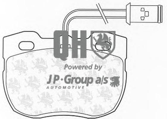 Комплект тормозных колодок, дисковый тормоз JP GROUP BP559