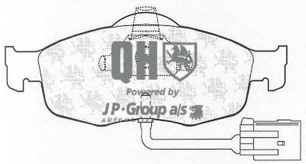 Комплект тормозных колодок, дисковый тормоз JP GROUP BP599