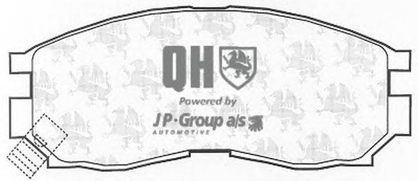 Комплект тормозных колодок, дисковый тормоз JP GROUP BP697