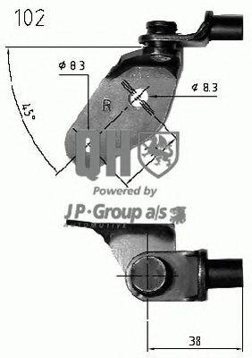 Газовая пружина, крышка багажник JP GROUP 840235