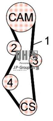 Комплект ремня ГРМ JP GROUP QBK647