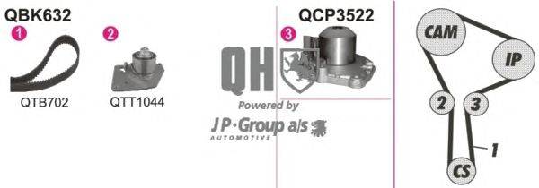 Водяной насос + комплект зубчатого ремня JP GROUP QBPK6320