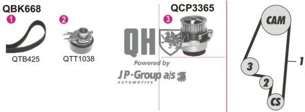 Водяной насос + комплект зубчатого ремня JP GROUP QBPK6680