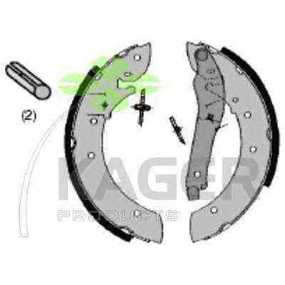 Комплект тормозных колодок KAGER 340032