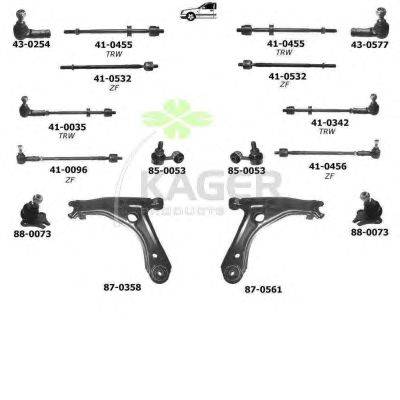 Подвеска колеса KAGER 800183