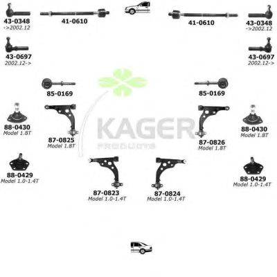 Подвеска колеса KAGER 800361