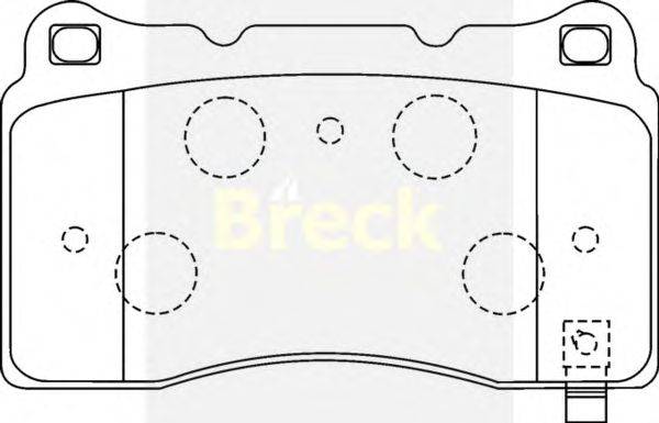 Комплект тормозных колодок, дисковый тормоз BRECK 23325