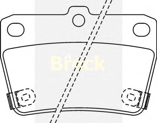 Комплект тормозных колодок, дисковый тормоз BRECK 23656