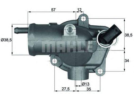 Термостат, охлаждающая жидкость MAHLE ORIGINAL TI 27 92