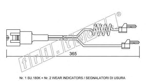 Сигнализатор, износ тормозных колодок fri.tech. SU.180K