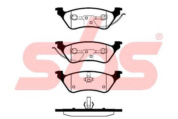Комплект тормозных колодок, дисковый тормоз sbs 1501229321