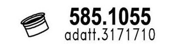 Труба выхлопного газа ASSO 585.1055