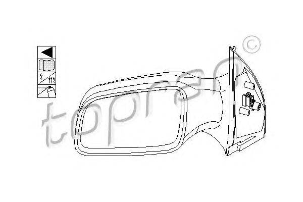 Наружное зеркало TOPRAN 205 913