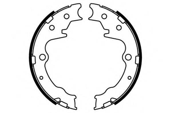 Комплект тормозных колодок; Комплект тормозных колодок, стояночная тормозная система E.T.F. 09-0699