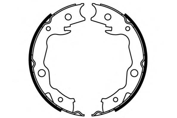 Комплект тормозных колодок; Комплект тормозных колодок, стояночная тормозная система E.T.F. 090705