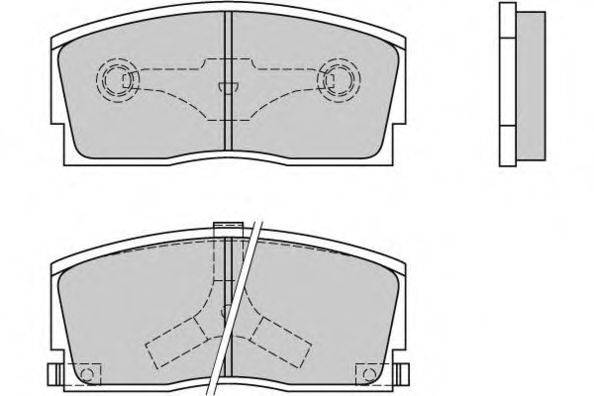 Комплект тормозных колодок, дисковый тормоз E.T.F. 21339