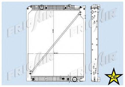 Радиатор, охлаждение двигателя FRIGAIR 0206.3001