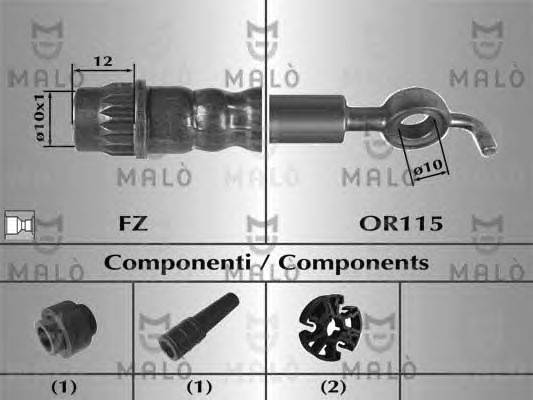 Тормозной шланг MALÒ 80840