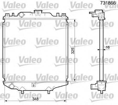 Радиатор, охлаждение двигателя VALEO 731866