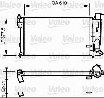 Радиатор, охлаждение двигателя VALEO 731176