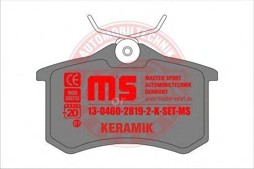 Комплект тормозных колодок, дисковый тормоз MASTER-SPORT 13-0460-2819-2-C-SET