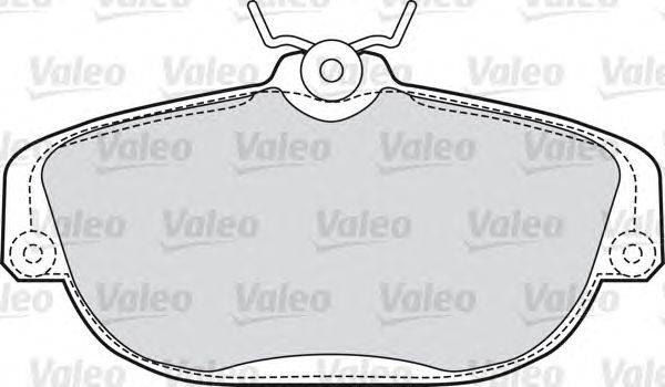 Комплект тормозных колодок, дисковый тормоз VALEO 598695