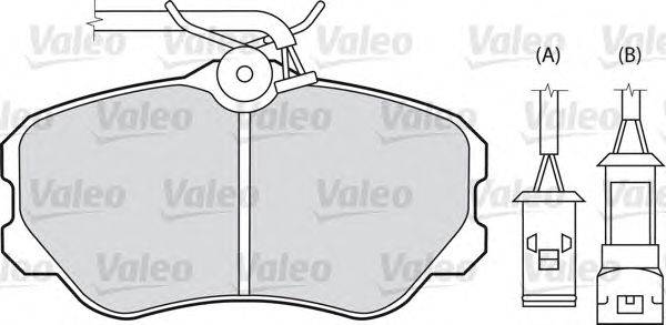 Комплект тормозных колодок, дисковый тормоз VALEO 598135