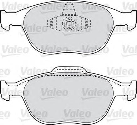 Комплект тормозных колодок, дисковый тормоз VALEO 598639