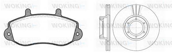 Комплект тормозов, дисковый тормозной механизм WOKING 87773.00