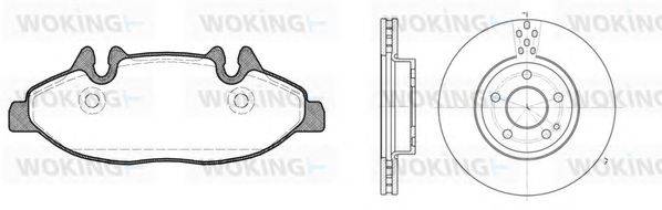 Комплект тормозов, дисковый тормозной механизм WOKING 810093.00