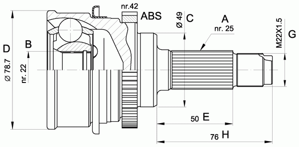 Шарнирный комплект, приводной вал OPEN PARTS CVJ5480.10