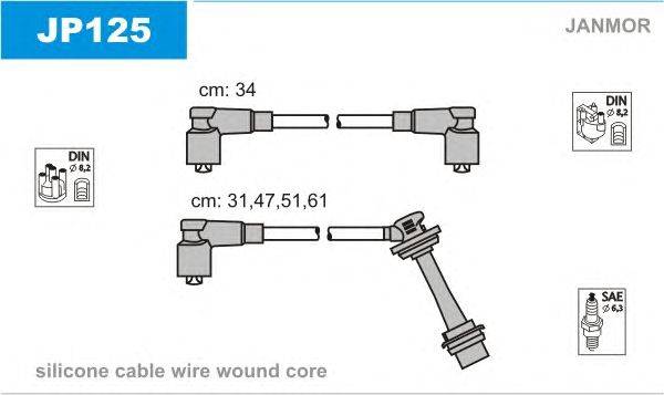 Комплект проводов зажигания JANMOR JP125