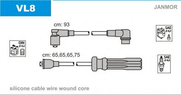 Комплект проводов зажигания JANMOR VL8